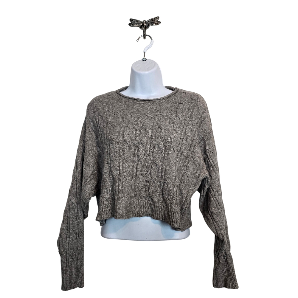 Dreamers by Debut Cropped Sweater Soft Stretchy Cozy Holiday Capsule M
